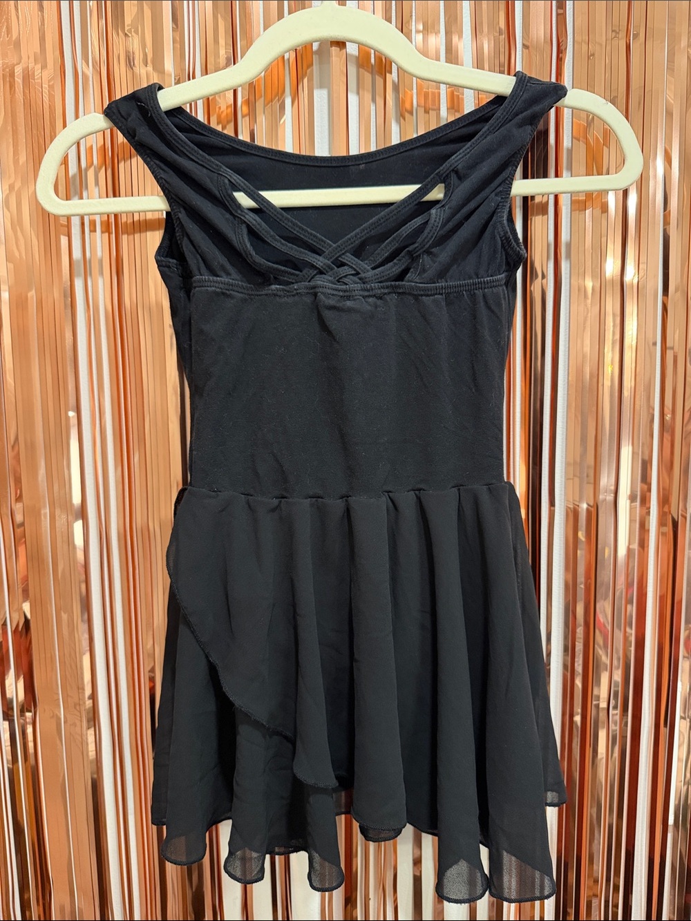 Cat & Jack Black Girls' Dance Leotard with Crisscross Front Girls Youth XXL